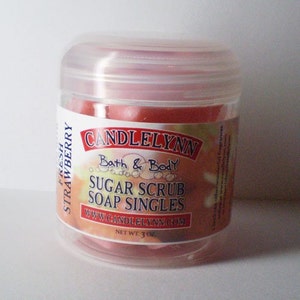 Strawberry Sugar Scrub Soap Singles 3 oz image 2