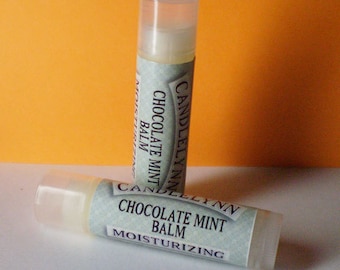 Chocolate Mint Lip Balm by Candle Lynn - Made with Organic Shea and Cocoa Butters