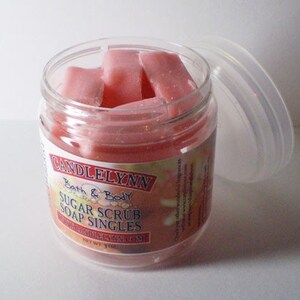 Strawberry Sugar Scrub Soap Singles 3 oz image 1