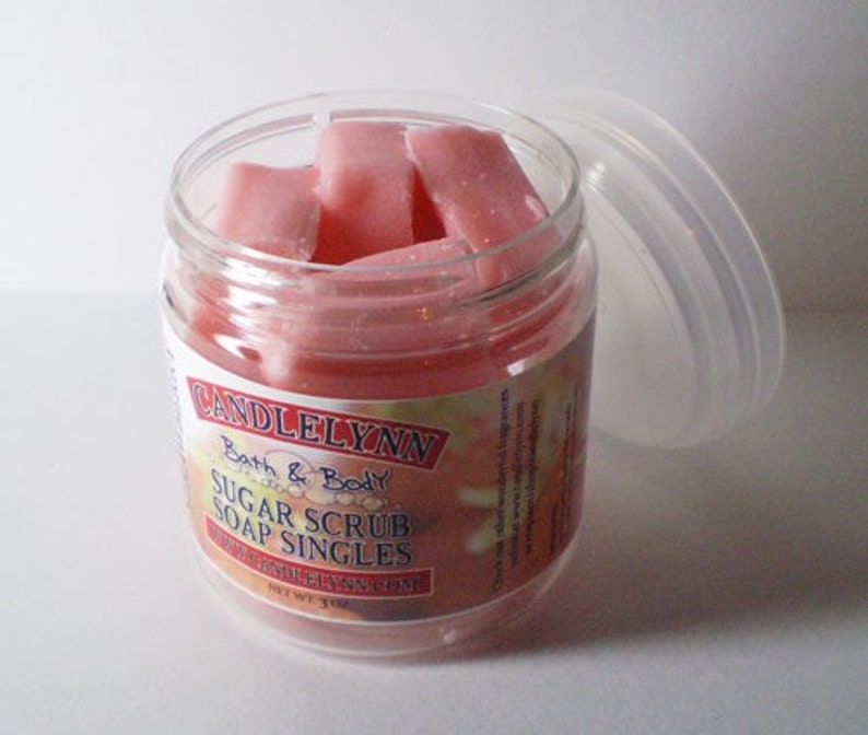 Strawberry Sugar Scrub Soap Singles 3 oz image 1