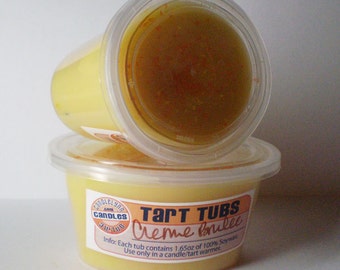 Two Large Soy Tart Tubs - CREME BRULEE