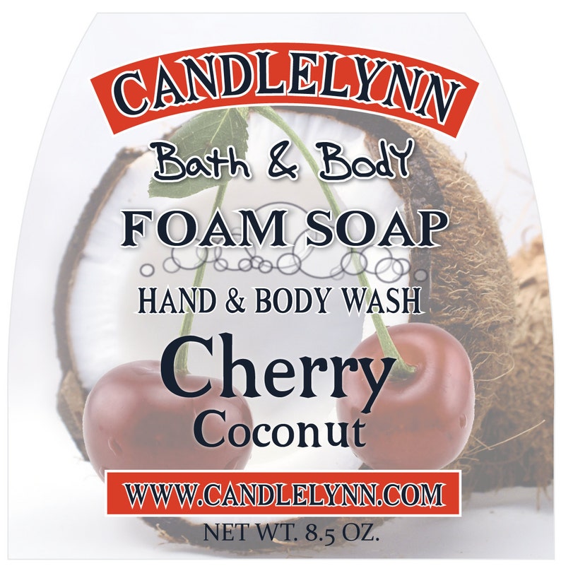 8.5 oz CHERRY COCONUT Foaming Hand & Body Wash Moisturizing Formula PARABEN Free image 3