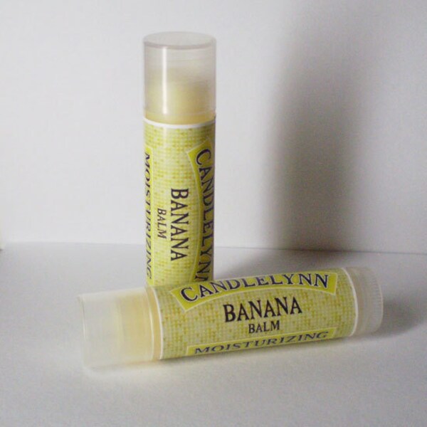 Banana Lip Balm by Candle Lynn - Made with Organic Shea and Cocoa Butters