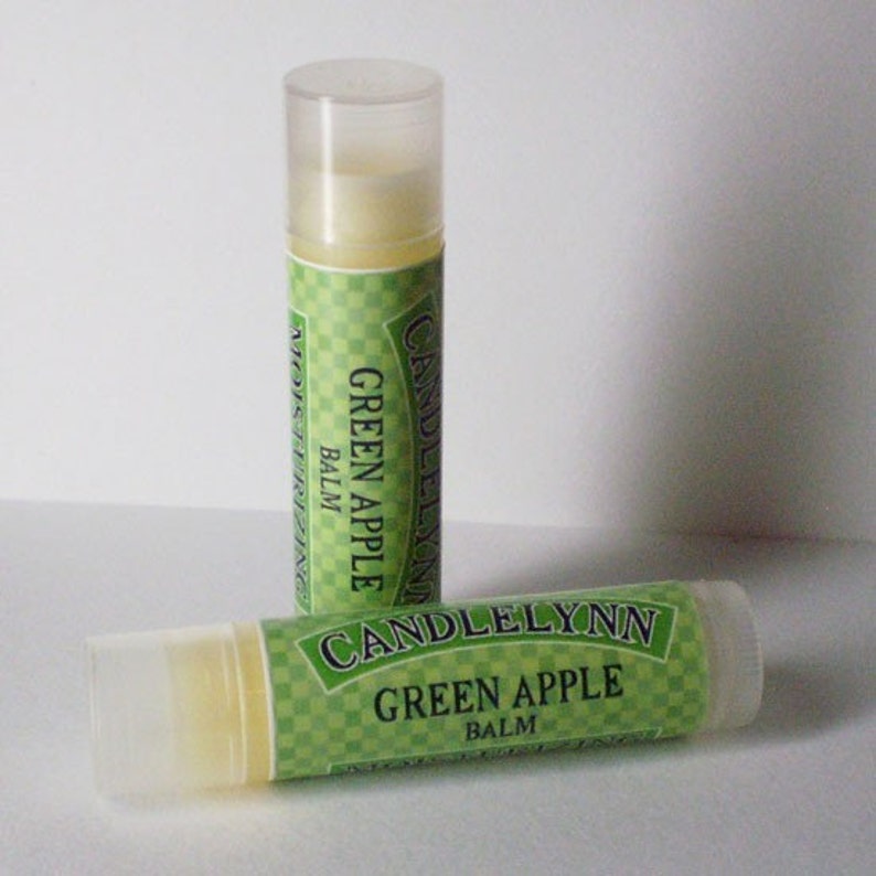 Green Apple Lip Balm by Candle Lynn Made with Organic Shea and Cocoa Butters image 1