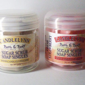 Strawberry Sugar Scrub Soap Singles 3 oz image 3