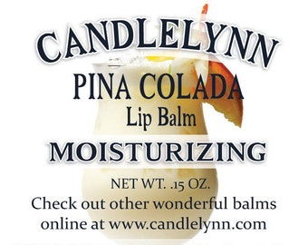 Pina Colada Lip Balm by Candle Lynn - Made with Organic Shea and Cocoa Butters