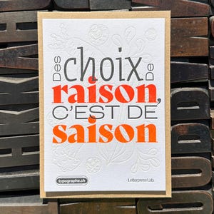 Carte typographique - De saison