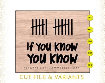 67 Tally Marks | IYKYK - If You Know You Know | 67 Meme Design | Cricut Silhouette Glowforge Laser Cut File | svg png pdf dxf eps