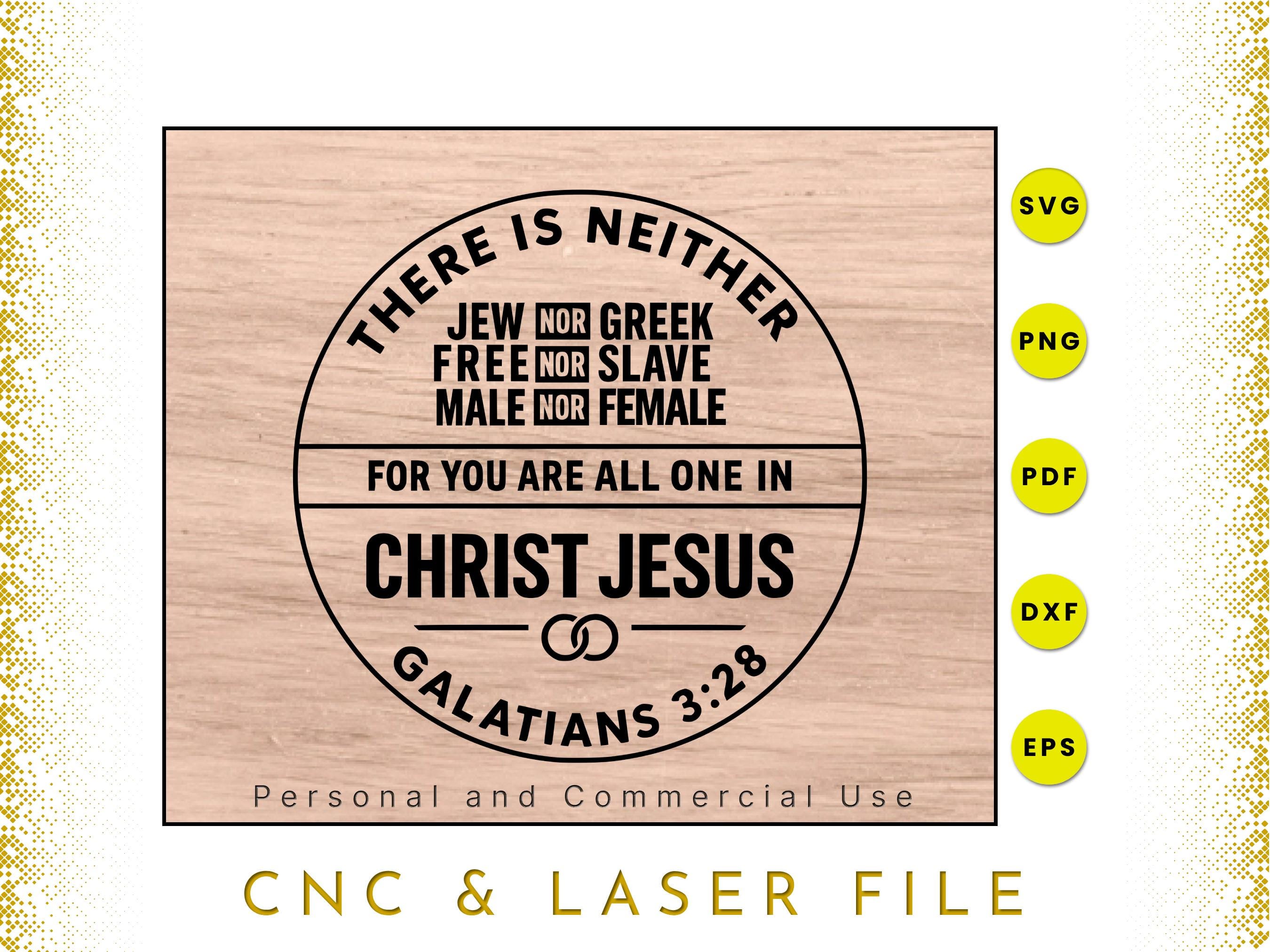 Galatians 3:28 SVG | CNC Laser Cut File | Christian Wall Art | Bible ...