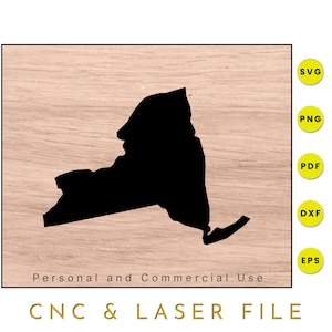 New York State Map | New York SVG | New York PNG | New York Map Clipart | Cricut and Silhouette Cutfiles | Vector | dxf | eps | pdf