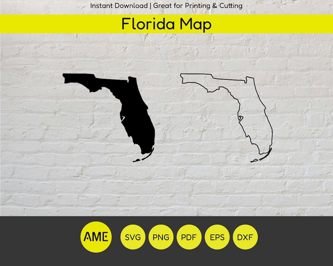 Florida State Map Florida SVG Florida PNG Florida Map Clipart Cricut ...