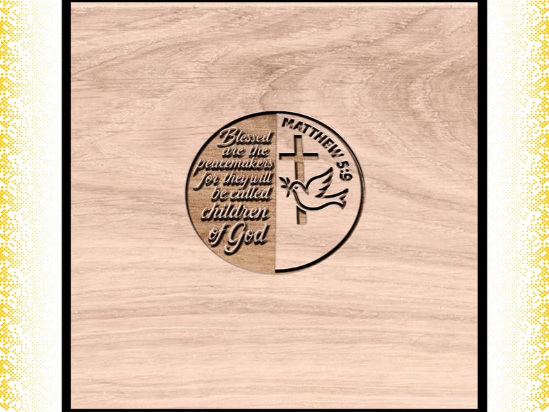 Matthew 5:9 SVG | CNC Laser Cut File | Christian Wall Art | Bible Verse ...