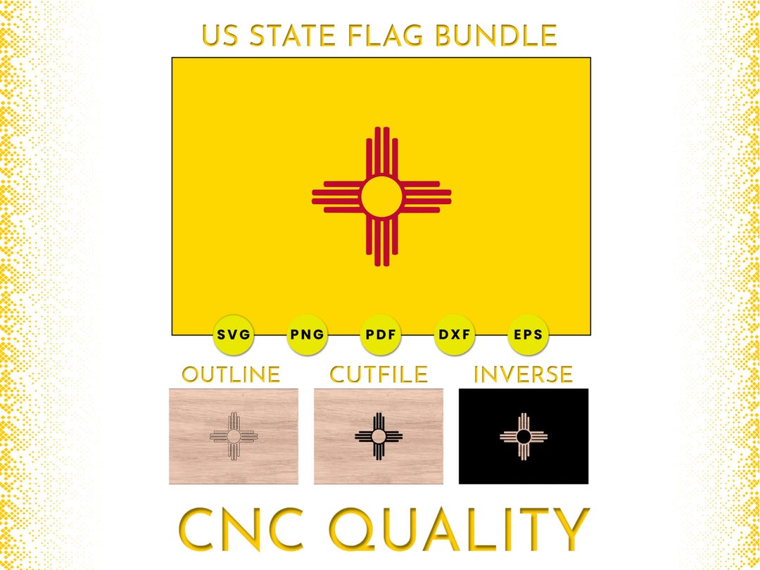 Nm Rld Svg New Mexico Flag SVG Bundle: CNC Laser Cut Files - Etsy