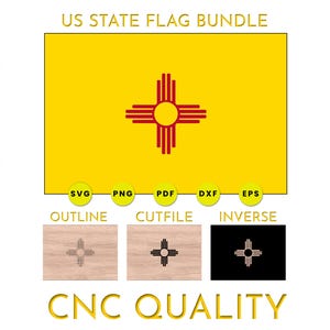 New Mexico Flag SVG Bundle: CNC Laser Cut Files