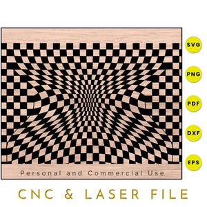 Hypnotic Spiral Optical Illusion SVG: CNC Laser Cut File (Digital Download)