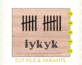 67 Tally Marks | IYKYK - If You Know You Know | 67 Meme Design | Cricut Silhouette Glowforge Laser Cut File | svg png pdf dxf eps