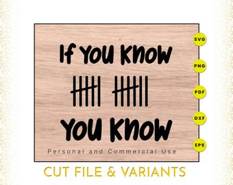 67 Tally Marks | IYKYK - If You Know You Know | 67 Meme Design | Cricut Silhouette Glowforge Laser Cut File | svg png pdf dxf eps