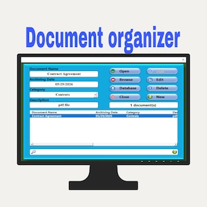 Organizador de documentos en Excel - Gestión de archivos - Sistema de archivo - Software de archivo - Gestión de registros