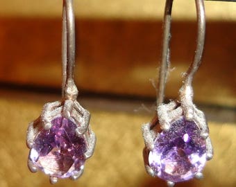 Sterling Silver Amethyst Earrings