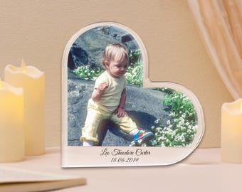 Personalized Family Photo Acrylic Block,Custom Picture Collage Frame,Kids Photo Plaque Keepsake,Anniversary Wedding Gift,Mother's Day Gift