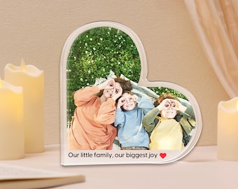 Personalized Family Photo Acrylic Block,Custom Picture Collage Frame,Pet Photo Plaque Keepsake,Anniversary Couple Gift,Mother's Day Gift
