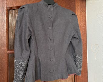 Vintage Morton Myles for the warrens victorian wool jacket size 10 S