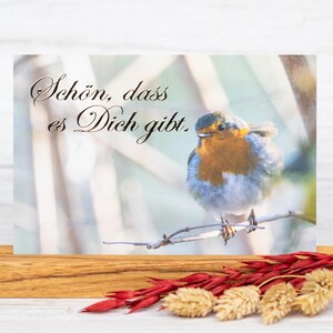 Carte postale spéciale avec le message « C'est bien que tu existes » pour un proche