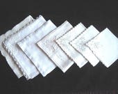 Linens NAPKIN LOT mixed linen 6 piece assorted fine tablecloth napkins Madeira Eyelet Cutwork Lace
