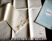 TOWELS Kitchen Bath Vintage Washstand Guest Display Set 2 TOWEL Linen Huck NEW Italy