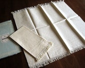 TOWELS Kitchen Bath Vintage Washstand Guest Display Set 2 TOWEL Linen Huck NEW Italy