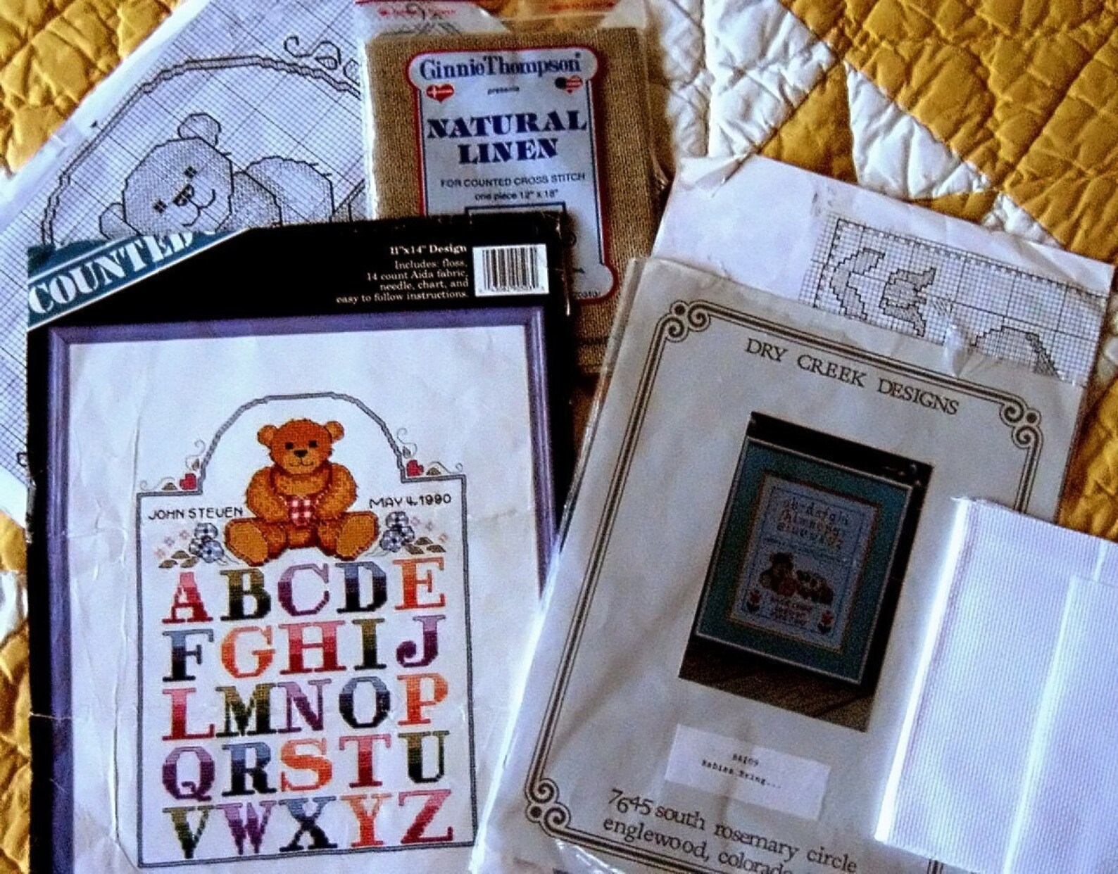 SAMPLER EMBROIDERY KIT Bucilla Needlepoint Cross Stitching Book ...
