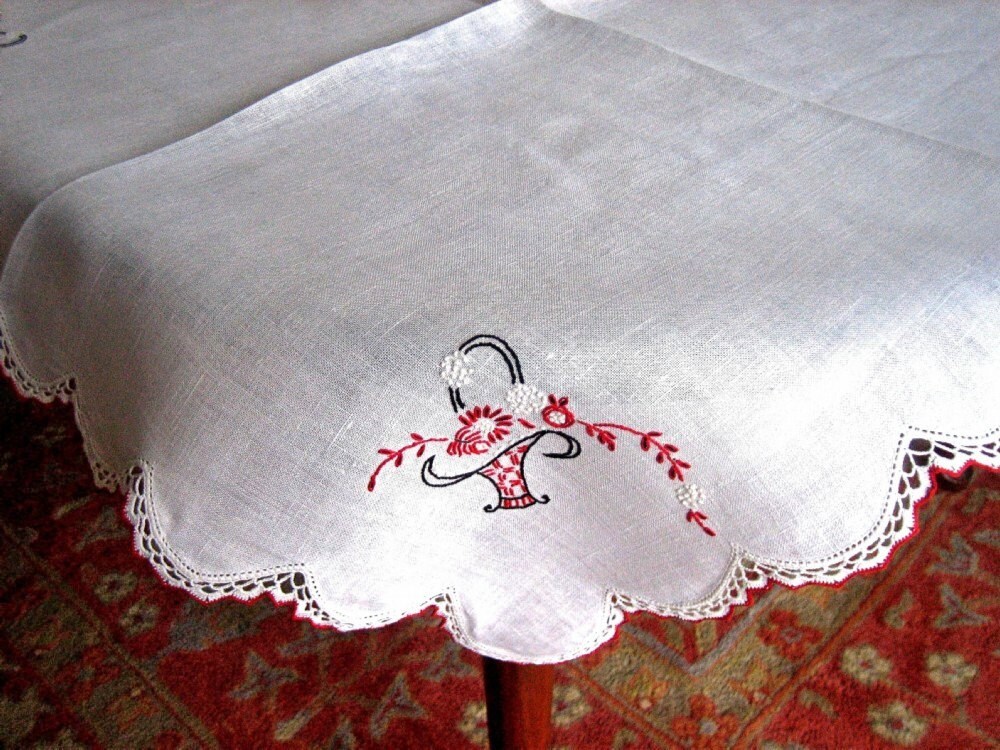 Quaker lace tablecloth - Etsy 日本