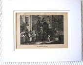 The Country Inn Yard. After William HOGARTH 1800s Old Antique Print Picture Vintage Antique