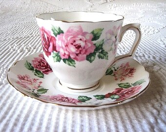 Vintage Antique Porcelain Bone China Plate Cup Saucer Teacup Set Staffordshire