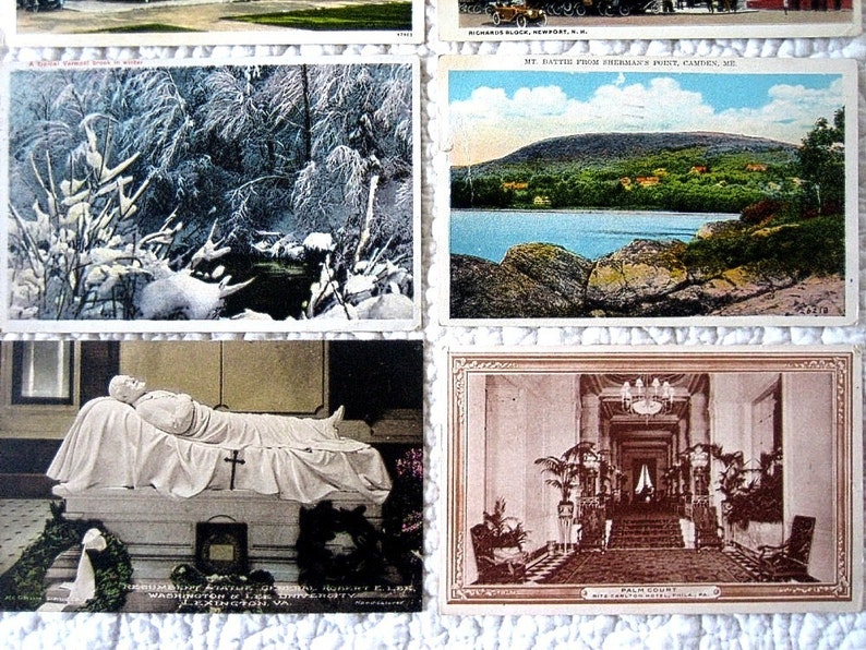 Vintage Postcard Lot EARLY CENTURY Souvenir Nostalgic Nostalgic panorama vista post card PRINT New England