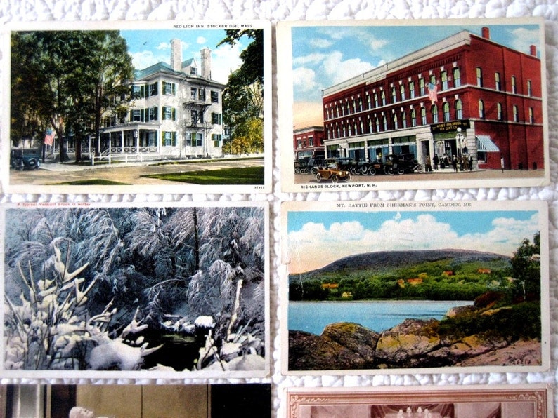 Vintage Postcard Lot EARLY CENTURY Souvenir Nostalgic Nostalgic panorama vista post card PRINT New England