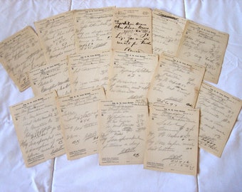 PRESCRIPTIONS Vintage ANTIQUE Rx Pharmacy Druggist Formulas 1919-21 North Jersey Doctor Medical Office FRAMABLE Forms