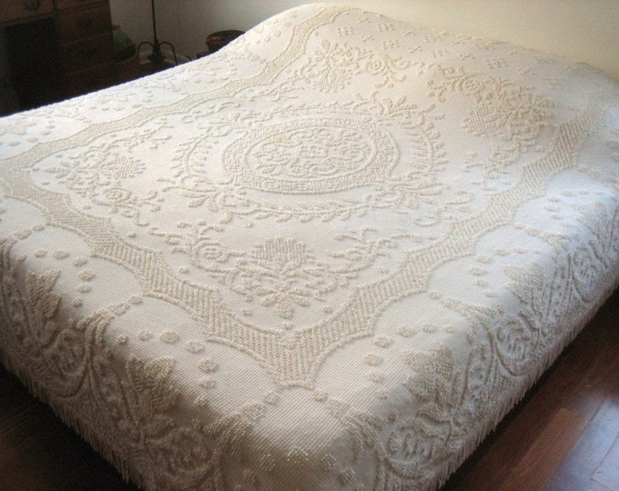 Quilt Blanket Hobnail Textured BEDSPREAD Coverlet White Cotton Etsy
