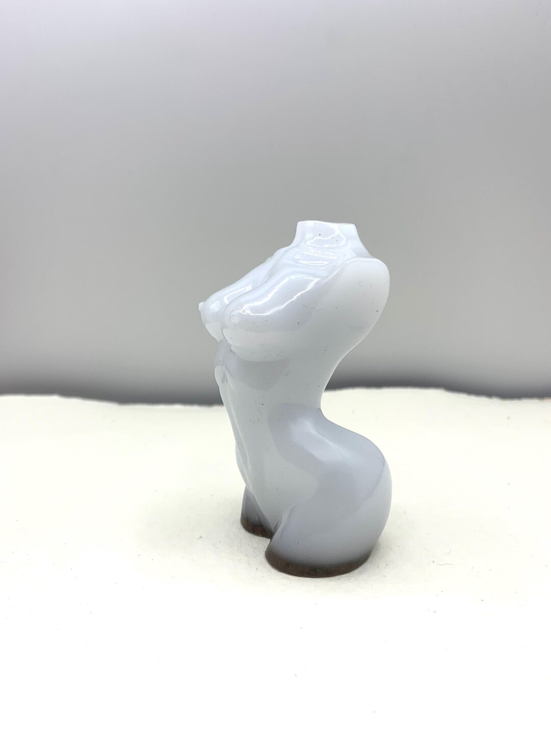 Sophisticated White Resin Nude Figurine ,artistic Statement Resin Art