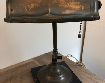 Vintage Heavy Art Deco Desktop Lamp