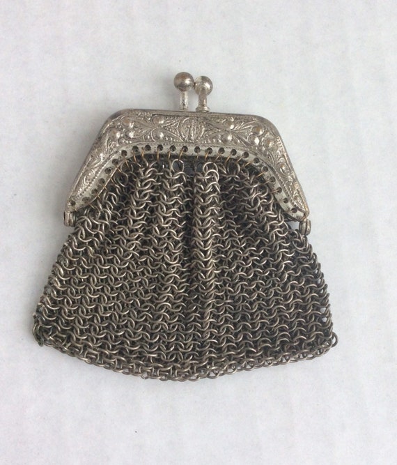 antique chain link purse