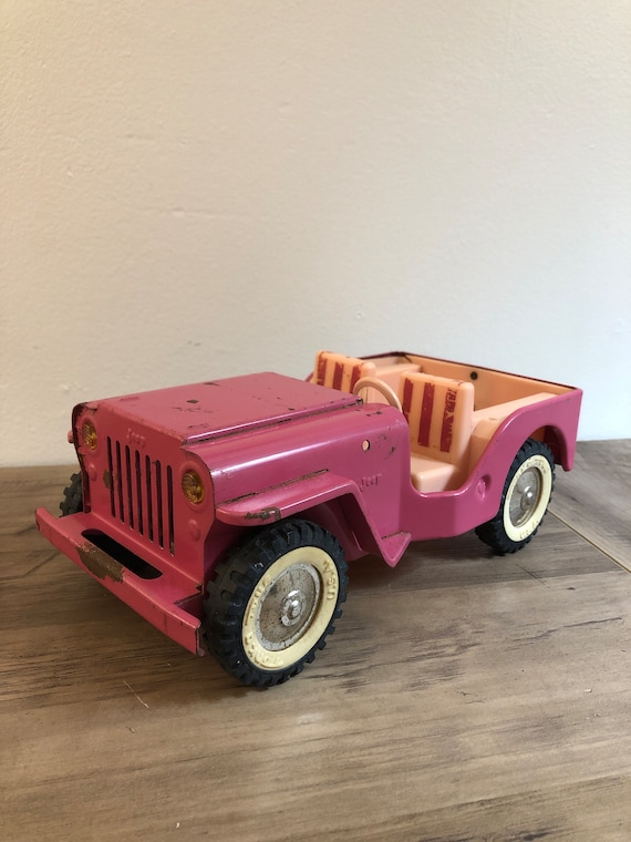 Vintage 1960's Pressed Steel Pink Tonka Jeep - Etsy