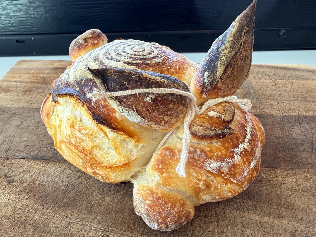 Easter Bunny Shaped Sourdough Bread | Made to Order | Three Ingredients ...