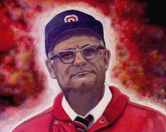 Woody Hayes Ohio State Football Coach Original Art by Sallows