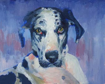 Custom Pet Portrait Oil Painting Dog Painting Cat Painting on canvas Wildlife Artist DFAT Various Sizes