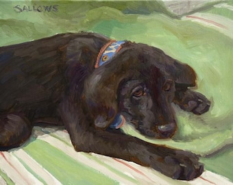 Custom Pet Portrait Cat Dog Painting Oil on canvas 11x14 12x16 16x20 Original Art