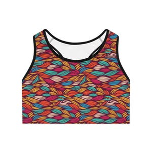 Trendy Leaf Pattern Sports Bra for Your Summer Fitness Routine