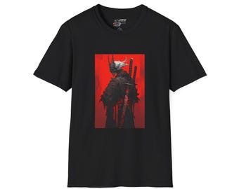 Samurai Krieger T-Shirt | Anime T-Shirt | Japanisches Manga Art Shirt | Dunkle ästhetische Streetwear | Fantasy Samurai Grafik | Gothic Krieger Outfit