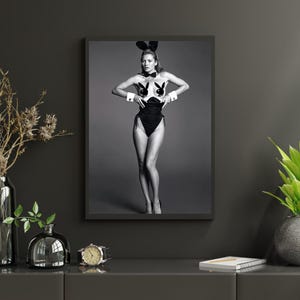 Kate Moss Playboy 2014 Poster – Copertina iconica del 60° anniversario / Scansionata dalla rivista originale / A4 e A3