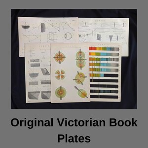 Set di 5 stampe originali vittoriane di luce – Antiche incisioni scientifiche dall'Enciclopedia Nazionale (c.1870–90)